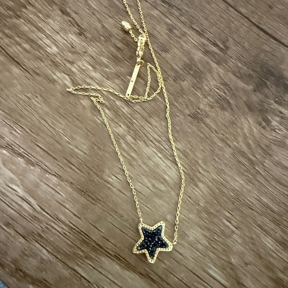 Kendra Scott Gold and Blue star Necklace